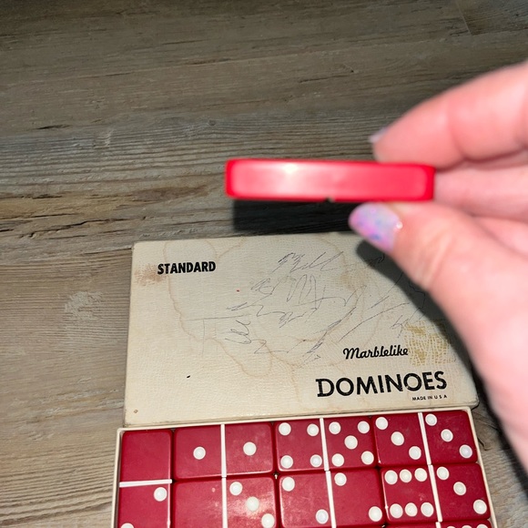 Vintage PUREMCO Dominoes - Hard, Durable, Marblelike Complete Set of 28 Tiles - Picture 3 of 5